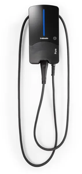 Webasto Pure laddbox 22 kW Typ 2 Black Edition med 4,5 m kabel - Integrerad Typ B jordfelsbrytare